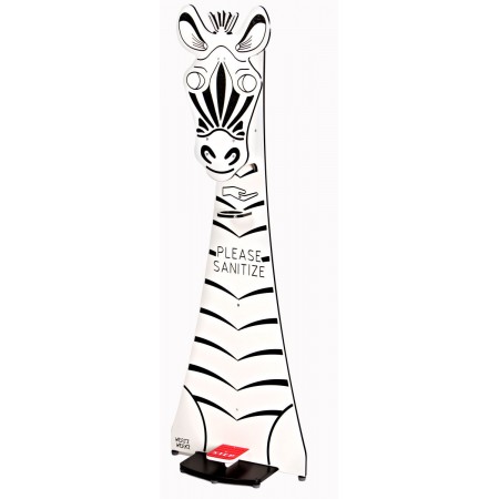 Zebra Foot Pedal Hand Sanitizer Stand